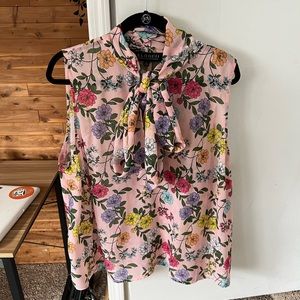 Floral Bow Detail Blouse